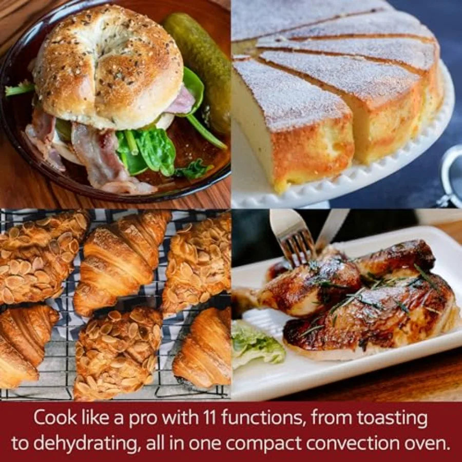 30 Quart Digital French Door Multi-Function Convection Toaster Oven with Rotisserie Set Toast Bagel Pizza Bake Roast Broil Cook